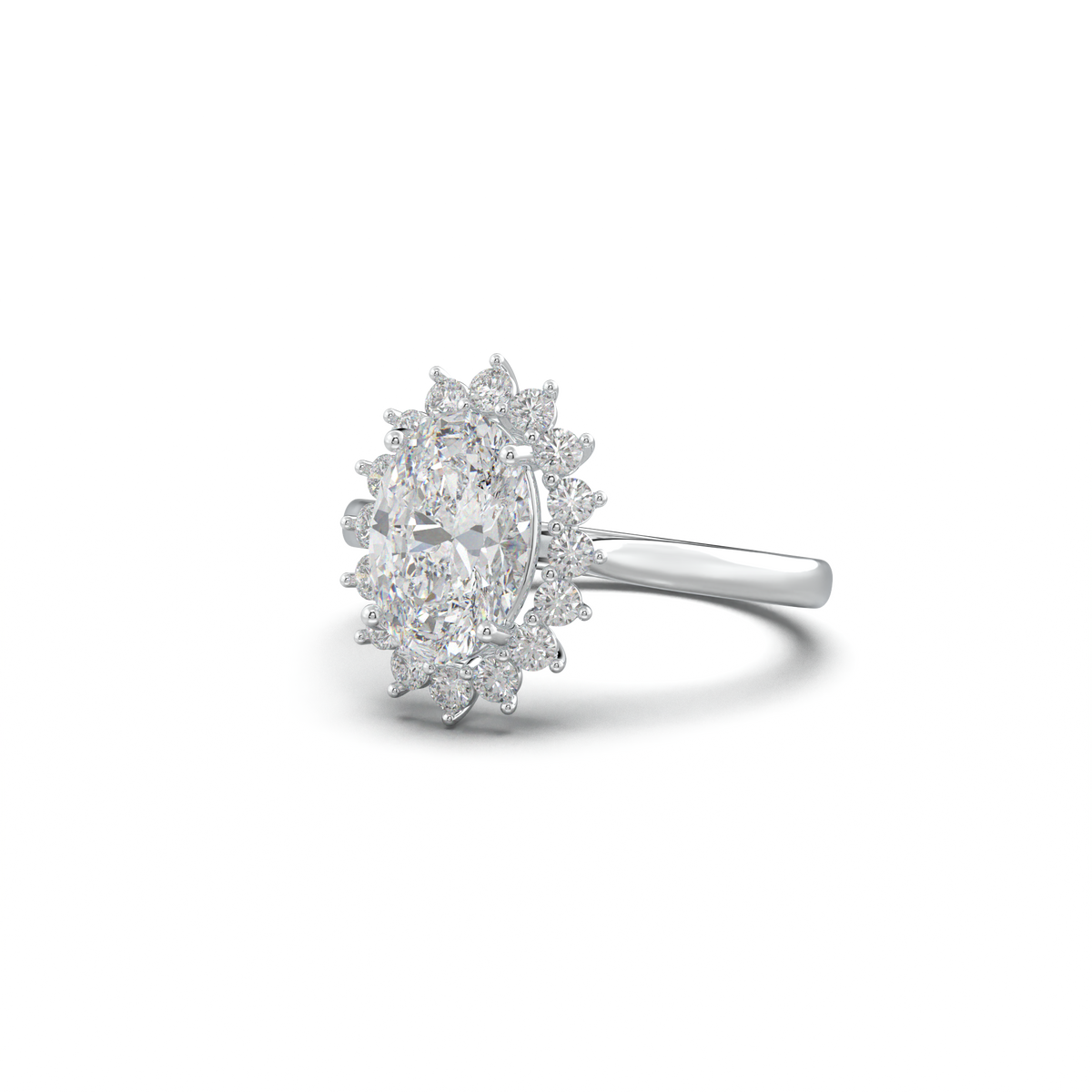 Oval Halo Engagement Ring