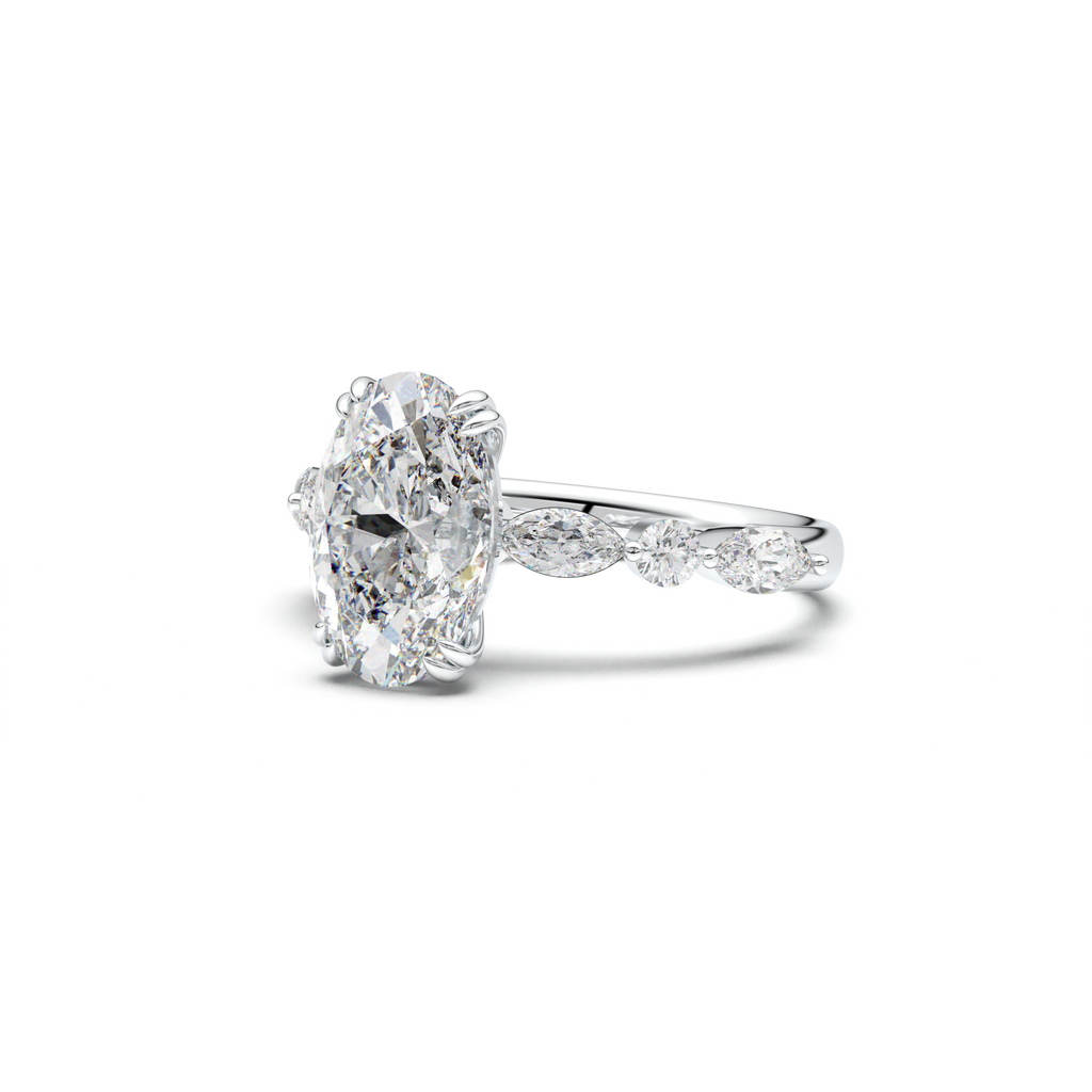 Oval Mixed-Shape Engagement Ring