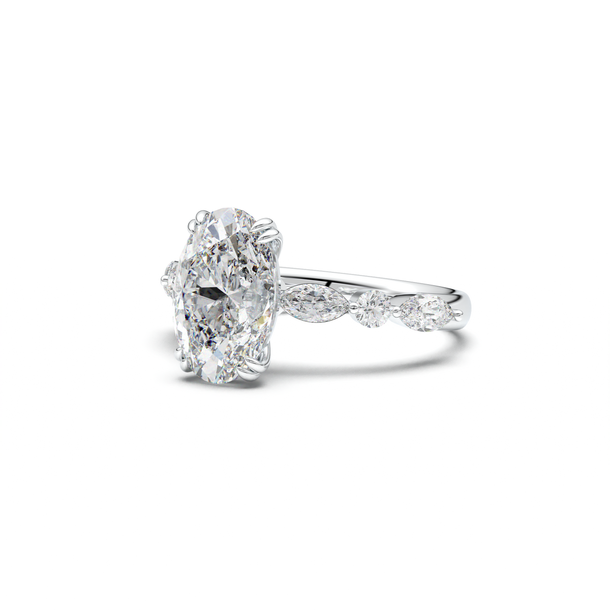 Oval Mixed-Shape Engagement Ring