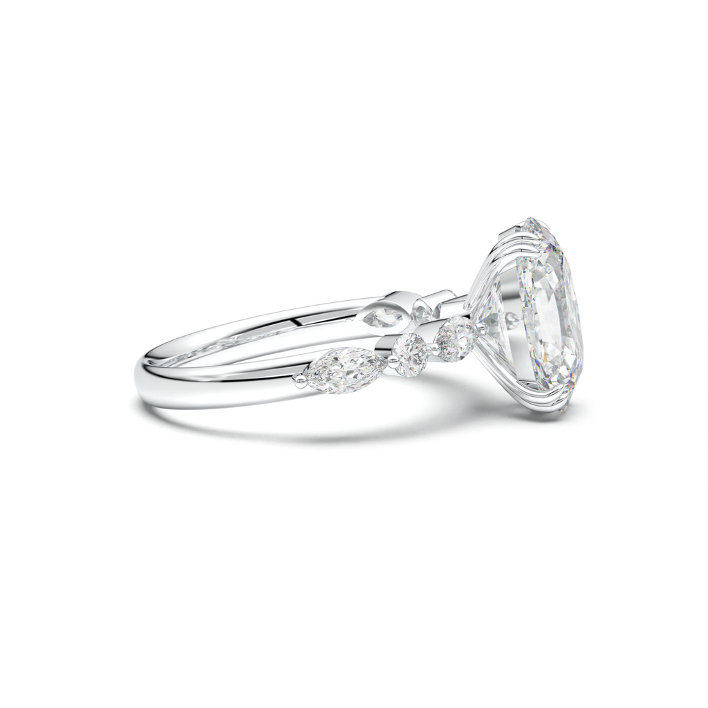 Oval Mixed-Shape Engagement Ring