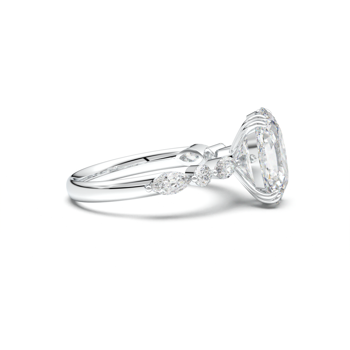 Oval Mixed-Shape Engagement Ring