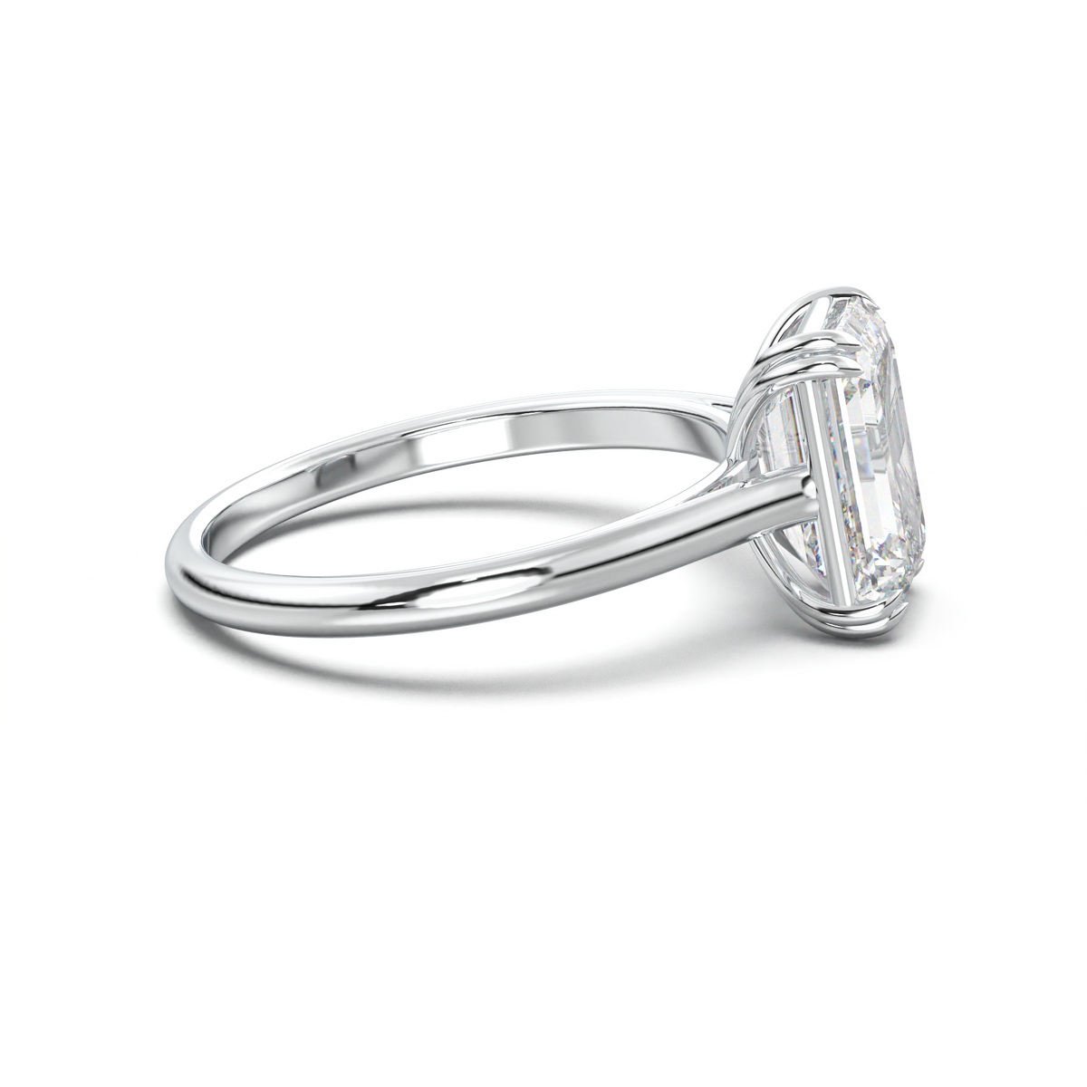 Emerald Solitaire Engagement Ring