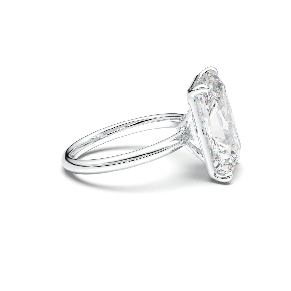 Radiant Solitaire Horseshoe Setting Engagement Ring