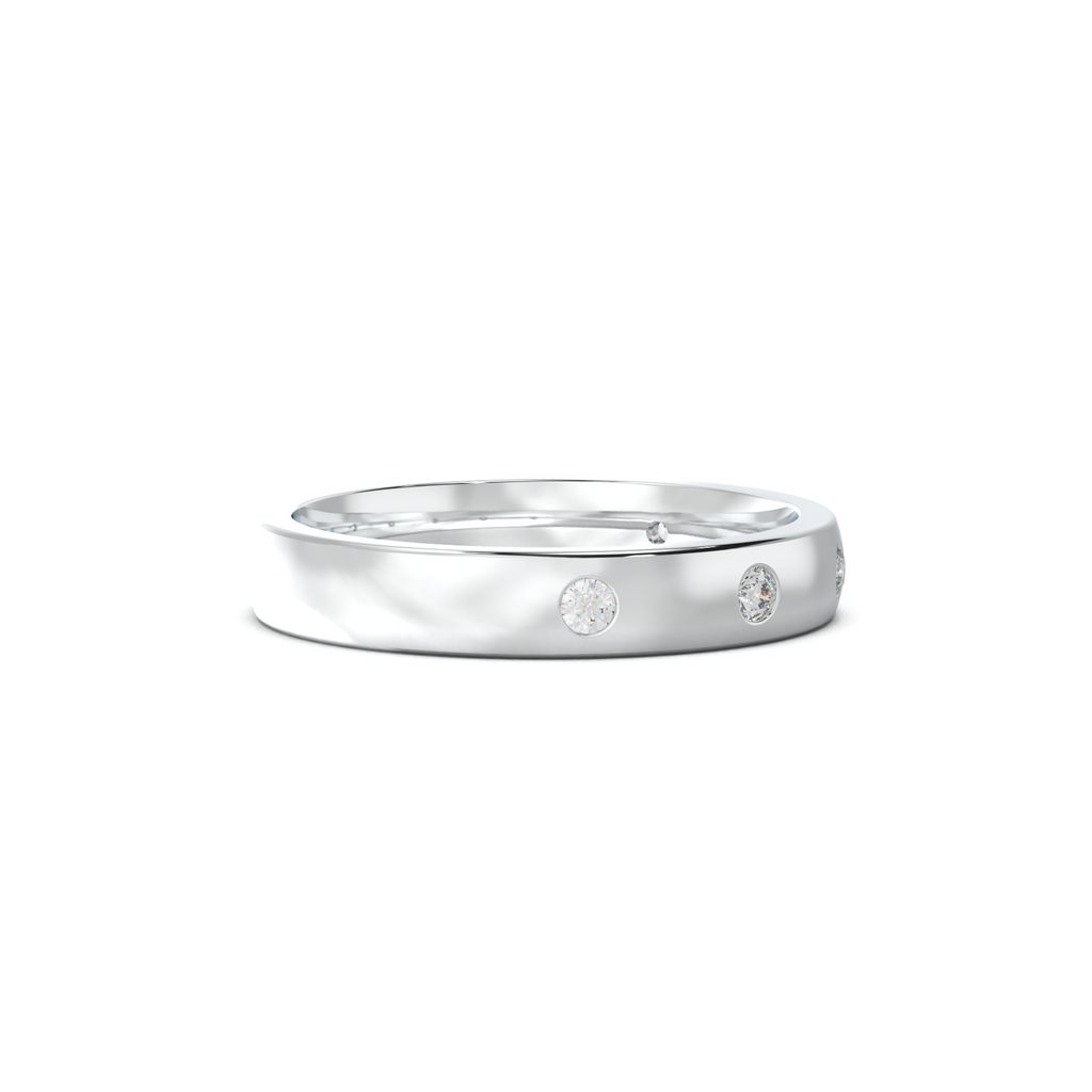 Five-Diamond Flush-Set Men's Band