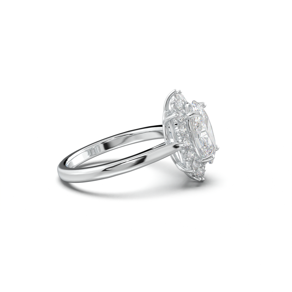 Oval Halo Engagement Ring