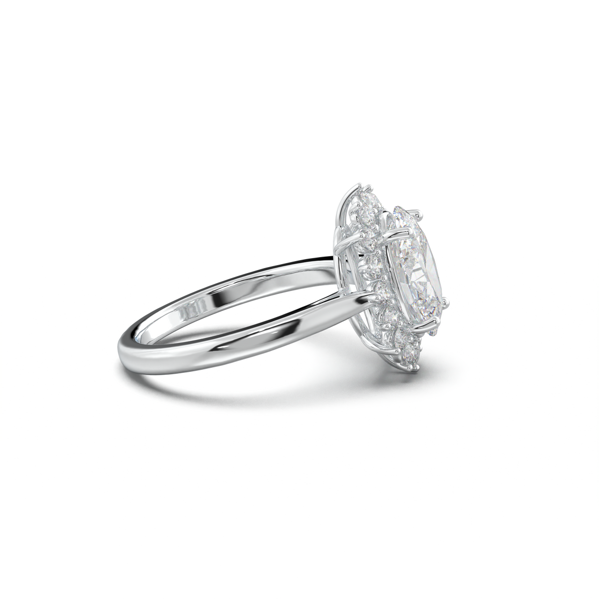 Oval Halo Engagement Ring