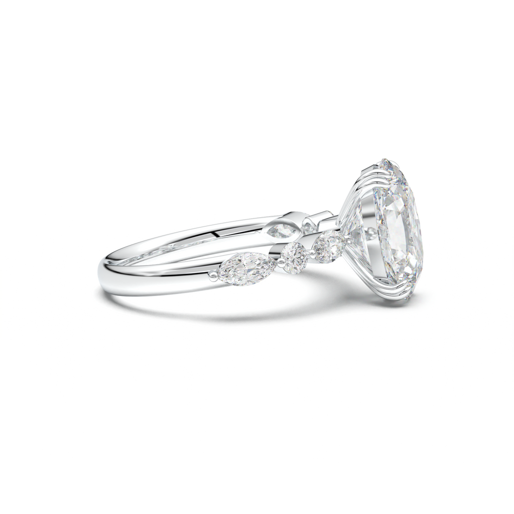 Oval Mixed-Shape Engagement Ring