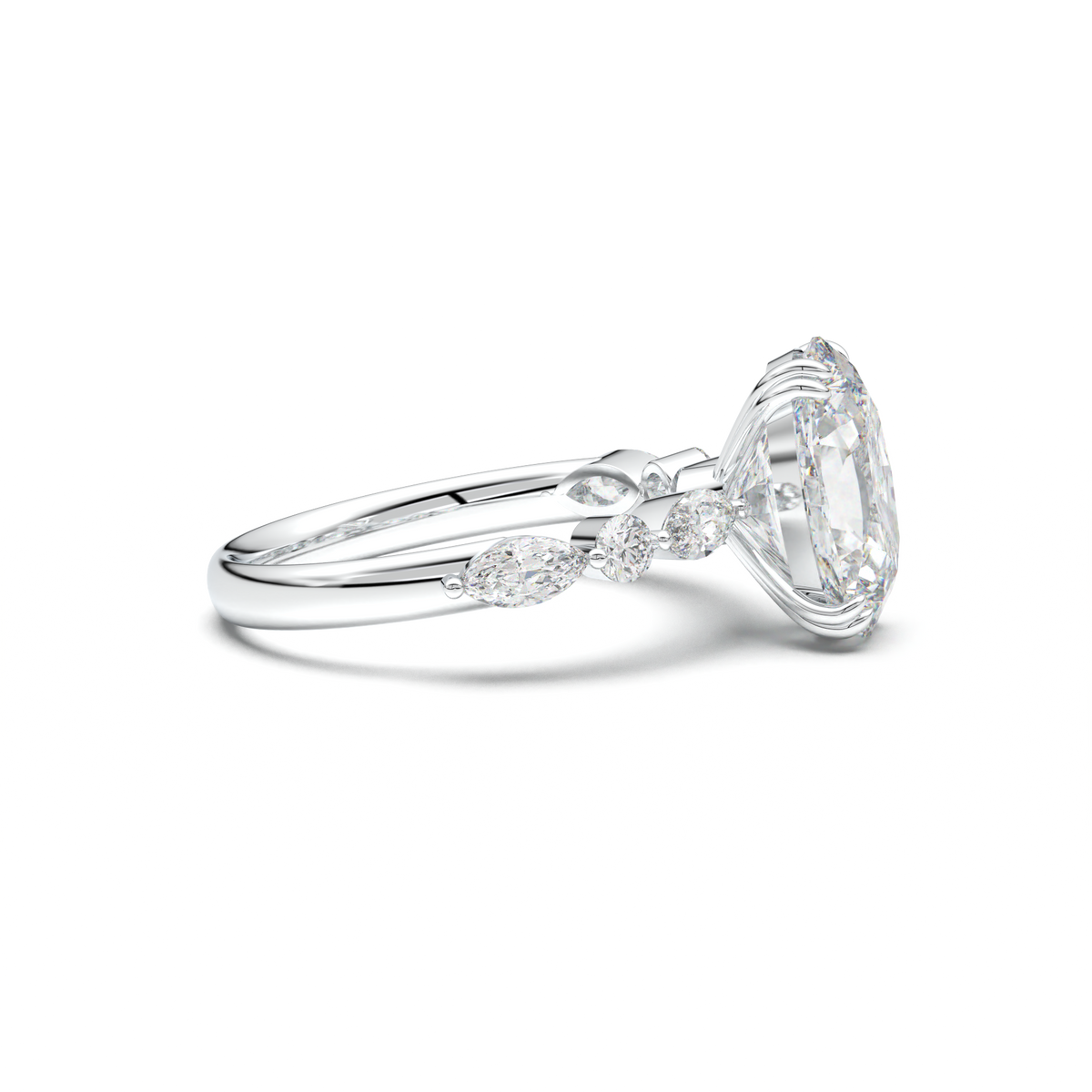 Oval Mixed-Shape Engagement Ring
