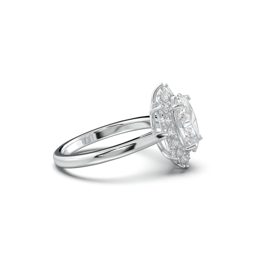 Oval Halo Engagement Ring