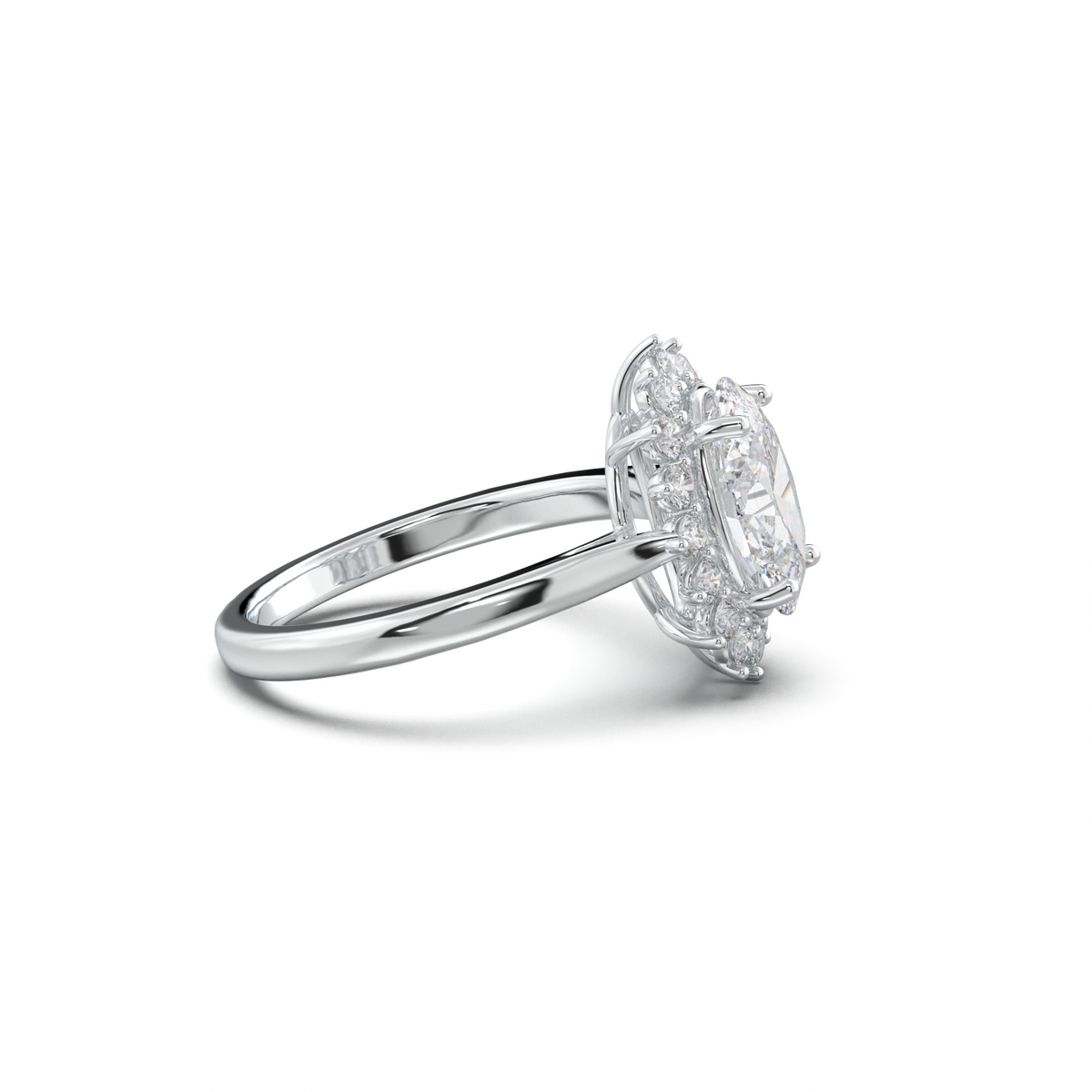 Oval Halo Engagement Ring