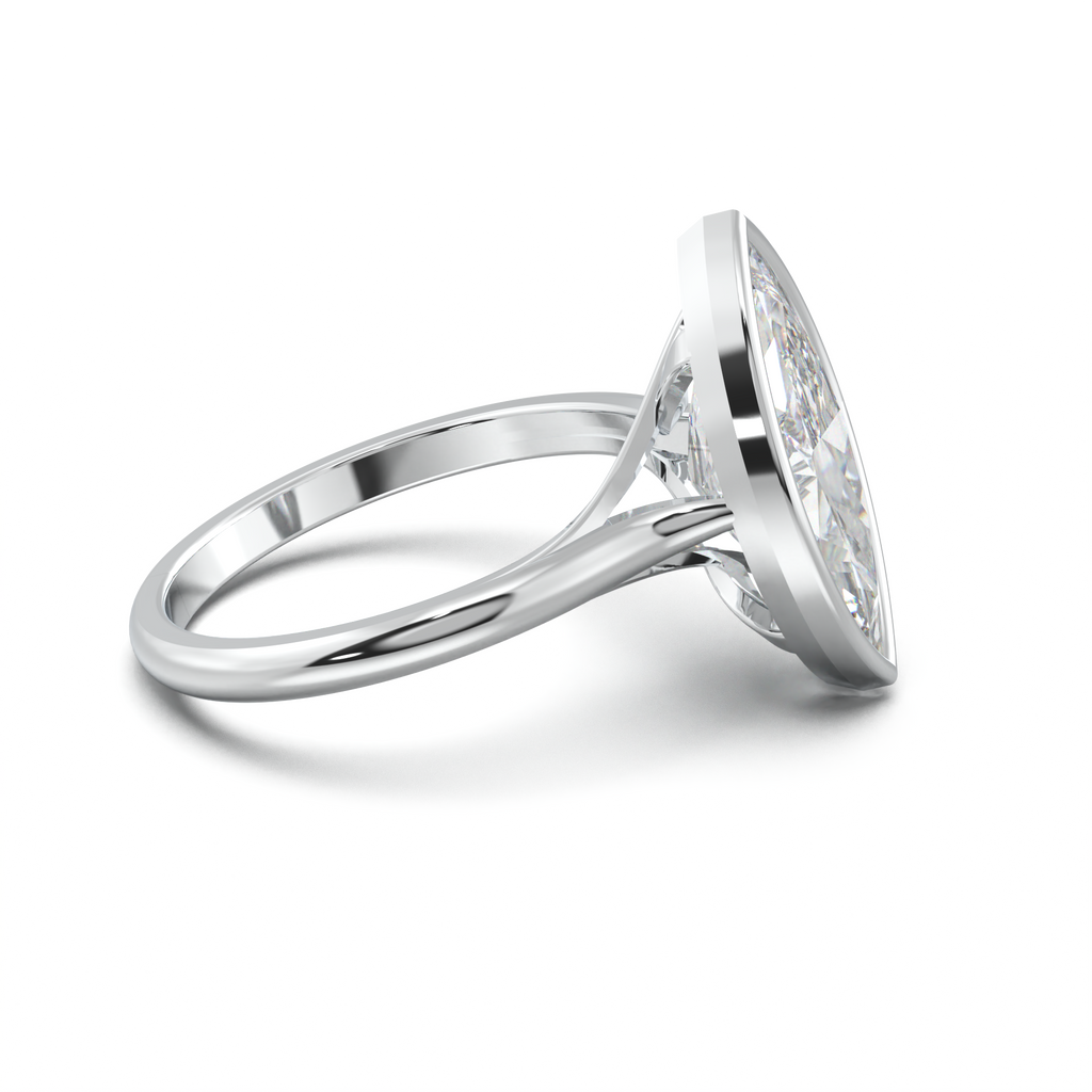 Marquise Bezel Solitaire Engagement Ring