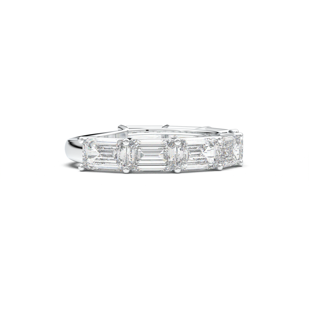 Emerald-Cut Six-Stone Wedding Band
