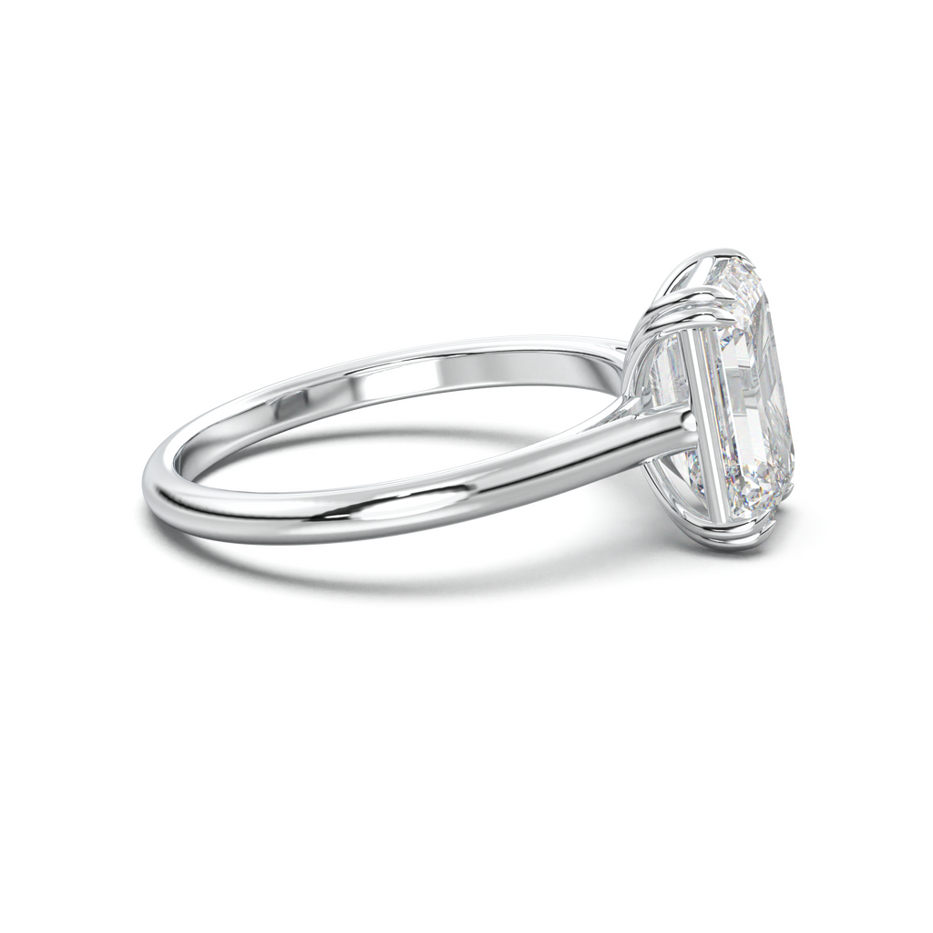 Emerald Solitaire Engagement Ring