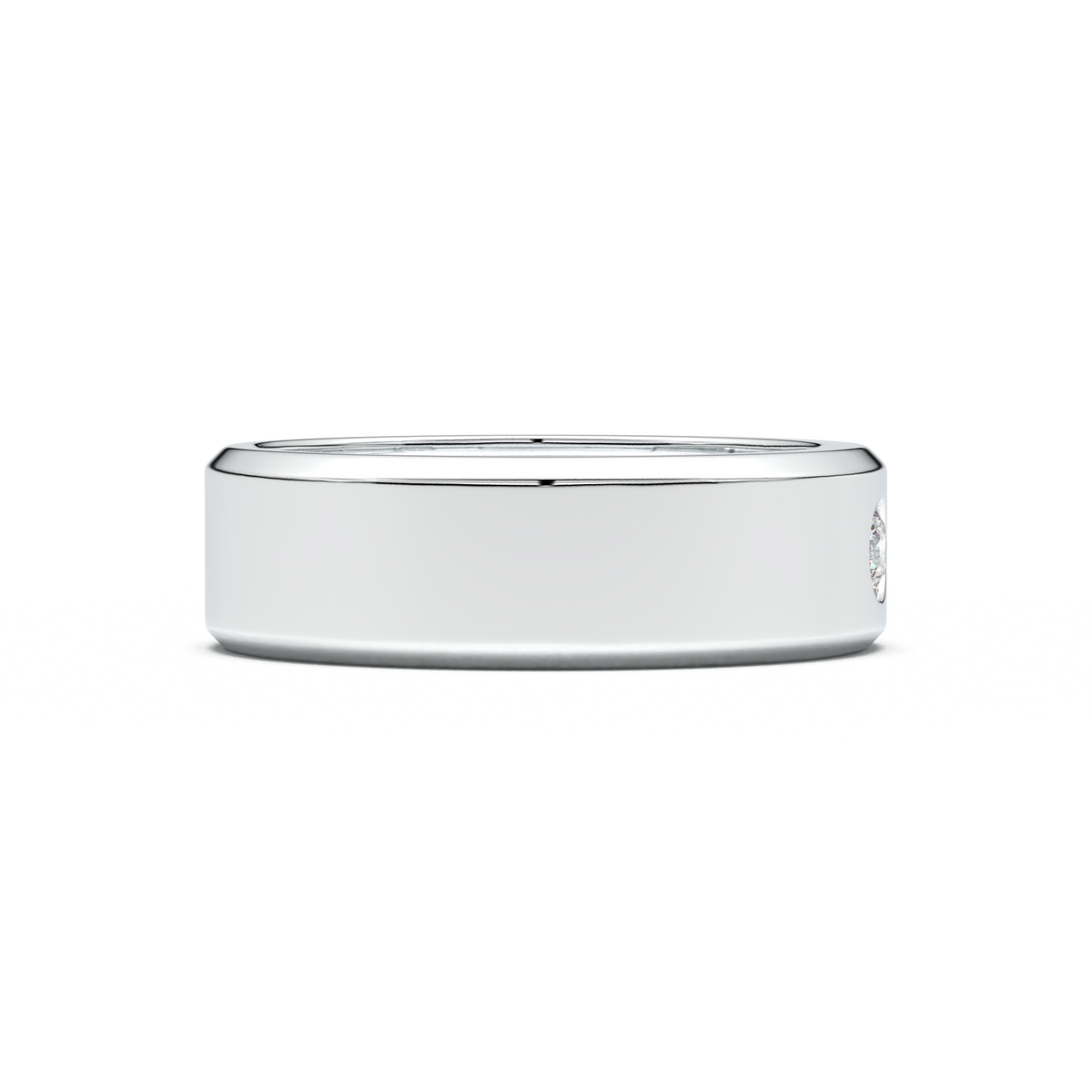 Flush-Set Round Men's Band