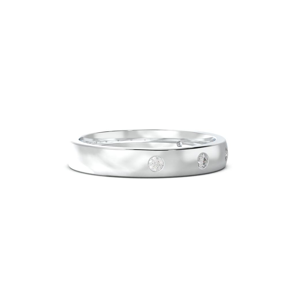 Five-Diamond Flush-Set Men's Band