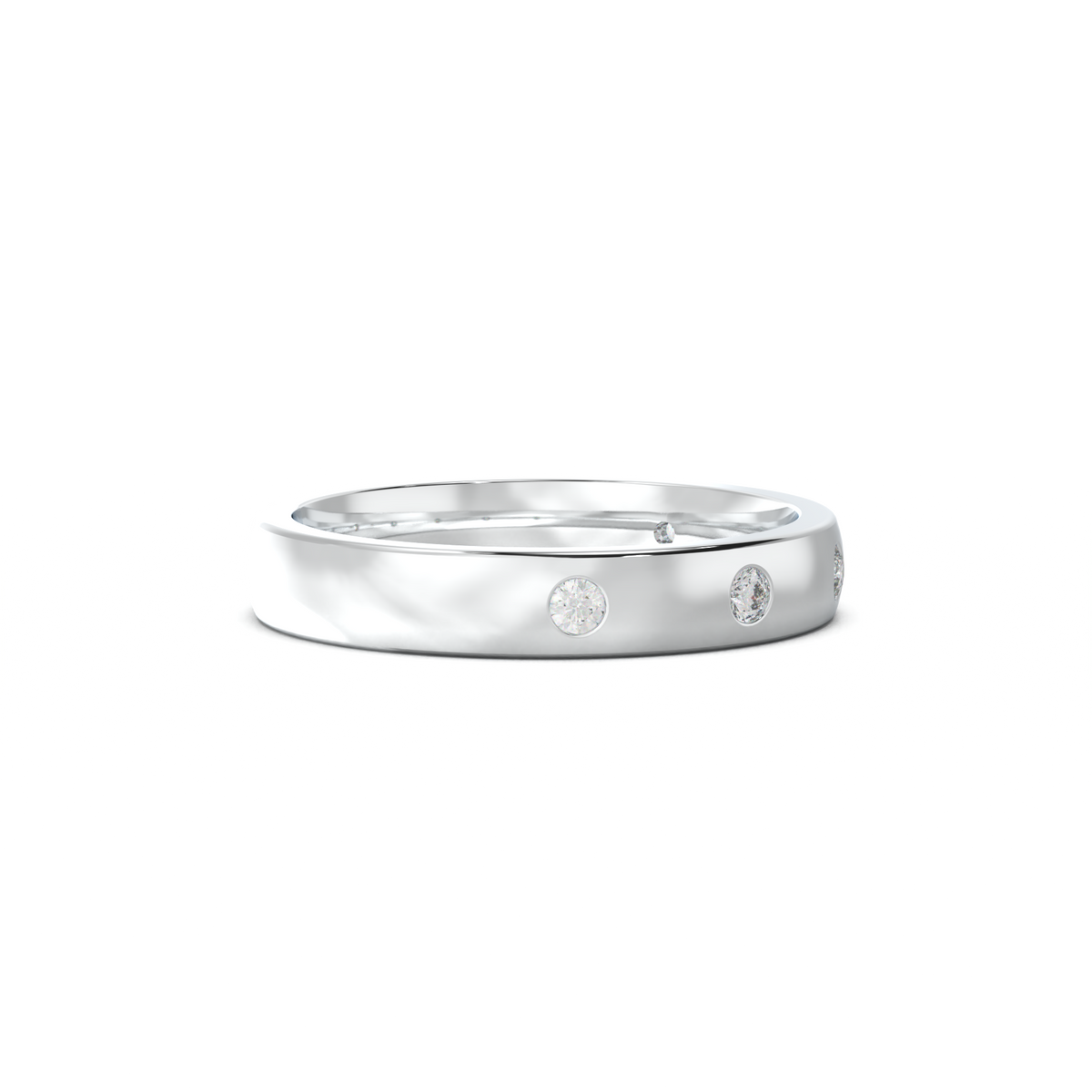 Five-Diamond Flush-Set Men's Band