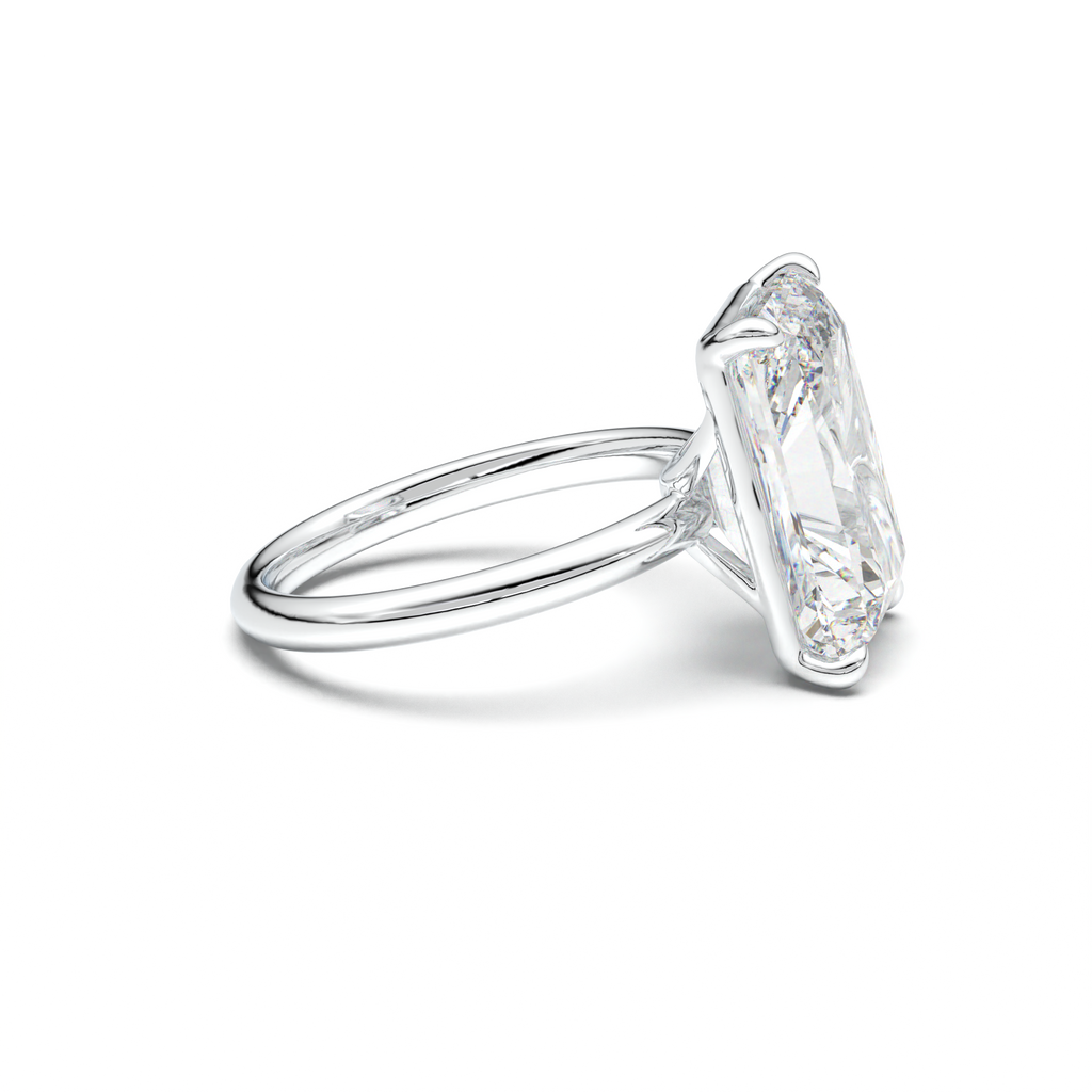 Radiant Solitaire Horseshoe Setting Engagement Ring