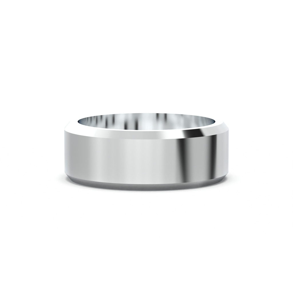 Wide Beveled Men's Band