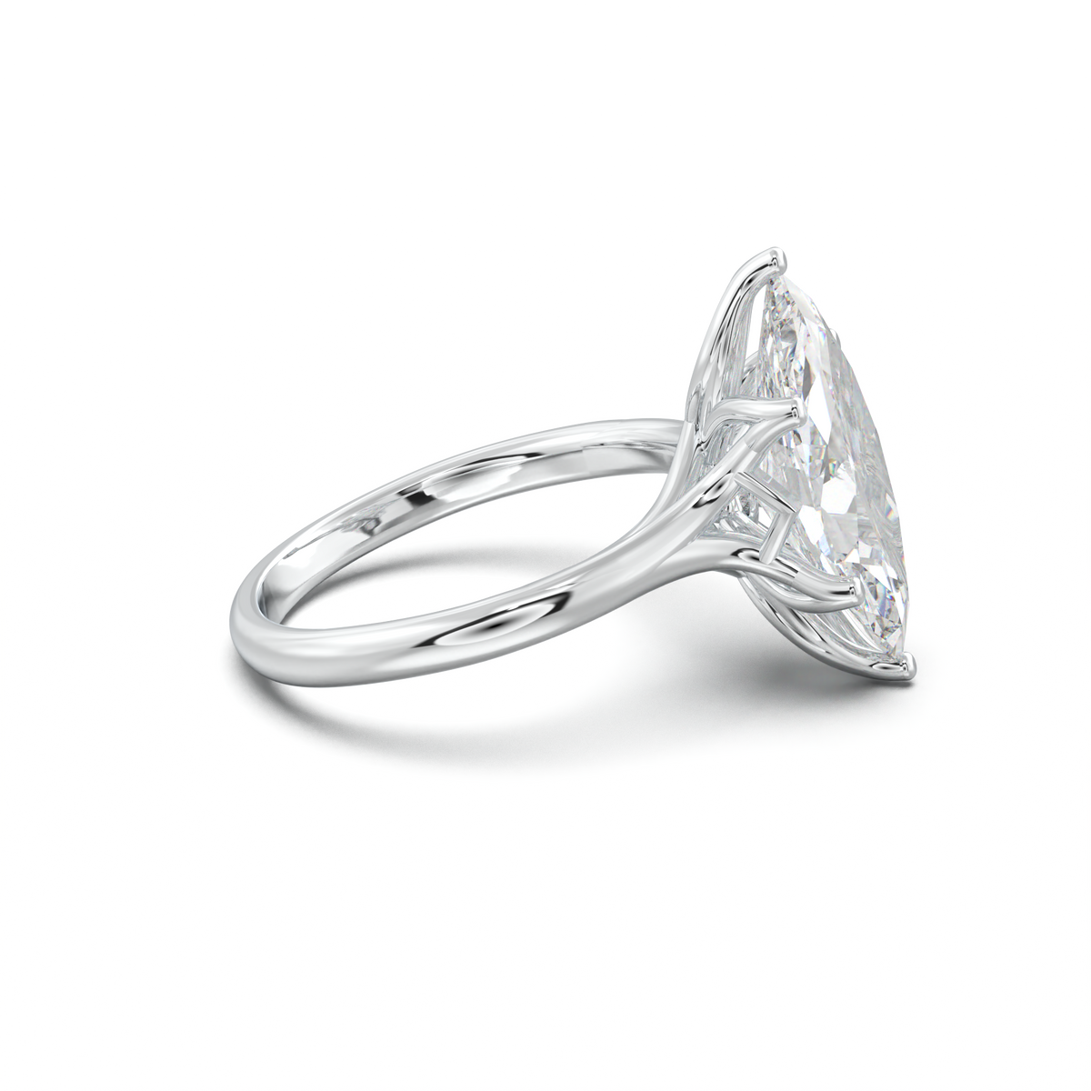 Marquise Solitaire with Hidden Diamond Accent