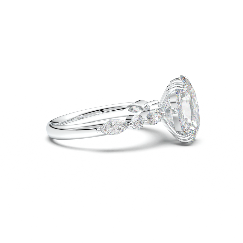 Oval Mixed-Shape Engagement Ring