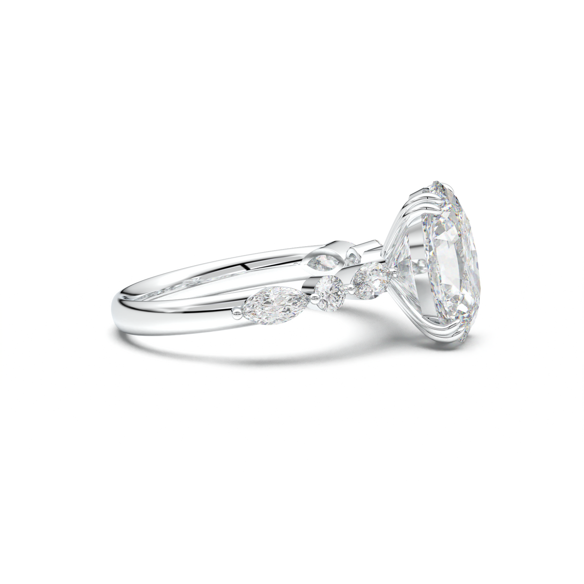 Oval Mixed-Shape Engagement Ring