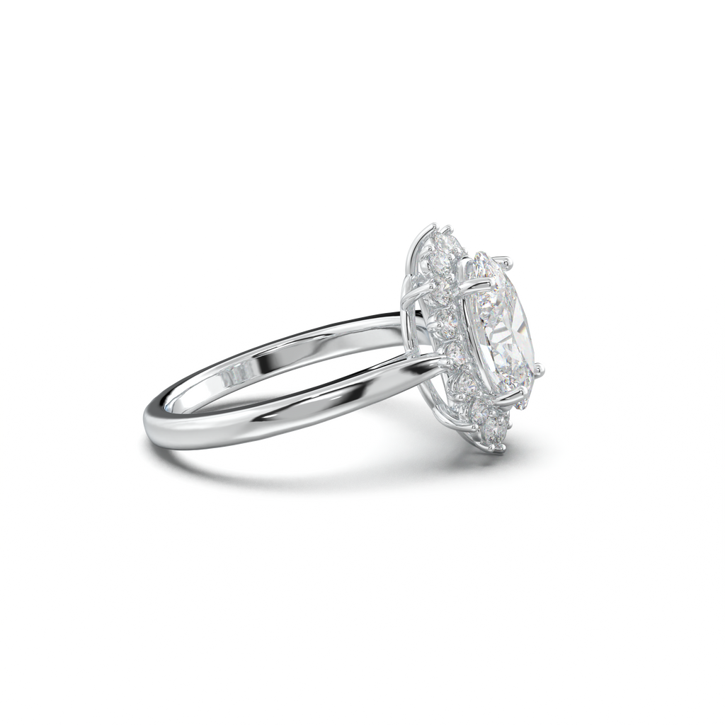 Oval Halo Engagement Ring