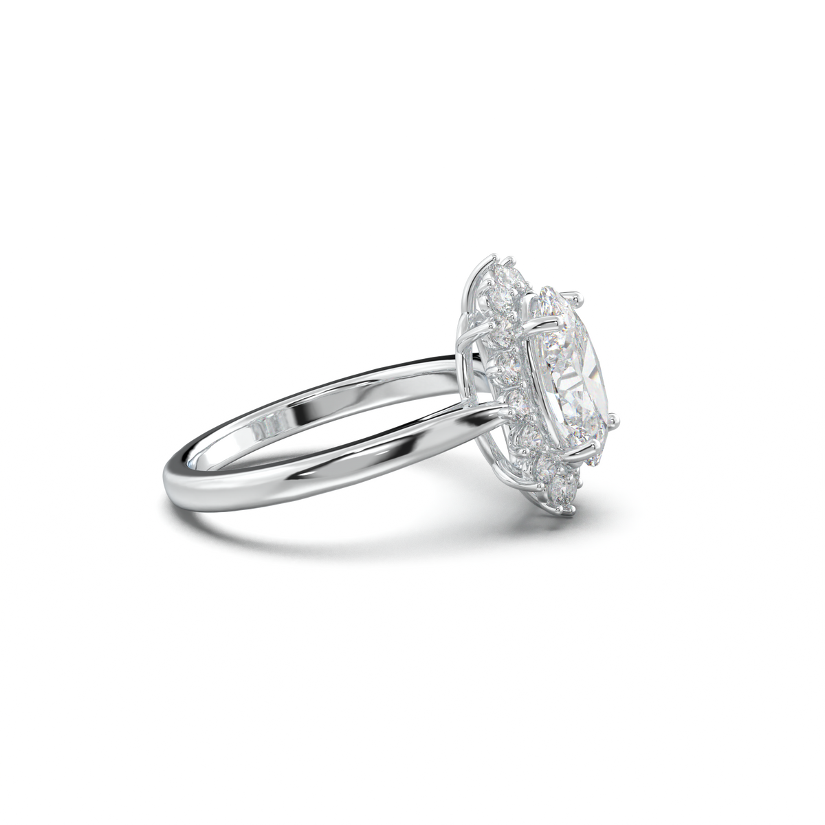 Oval Halo Engagement Ring