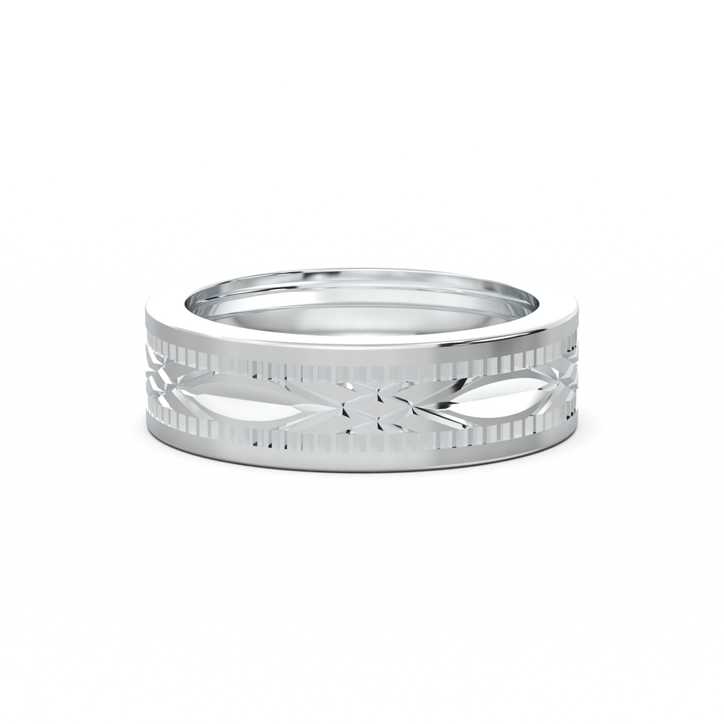 Engraved Geometric Men's Band
