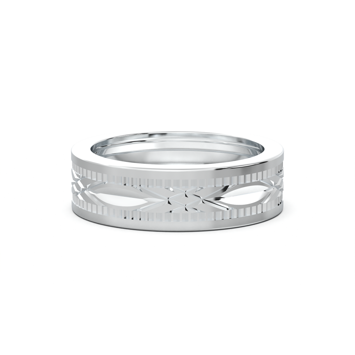 Engraved Geometric Men's Band