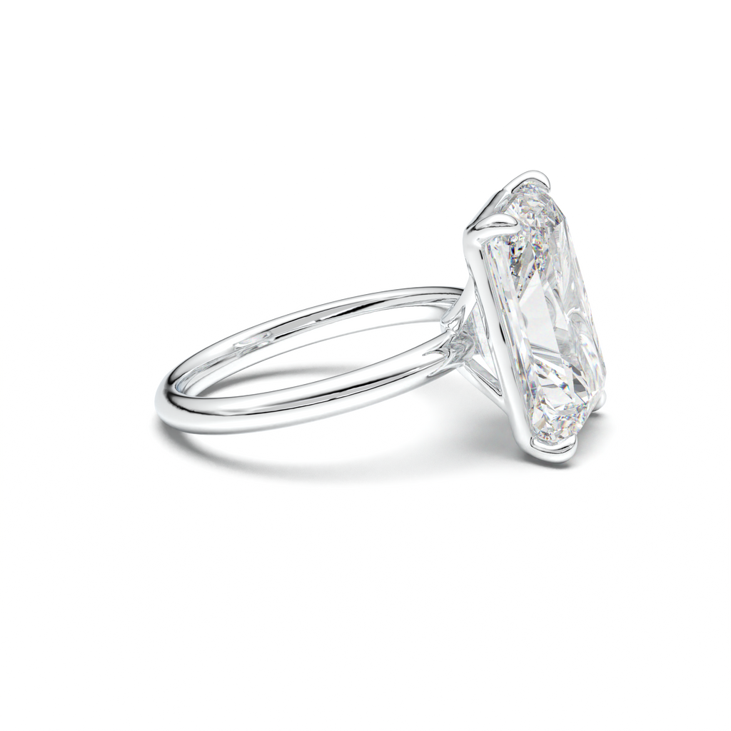 Radiant Solitaire Horseshoe Setting Engagement Ring