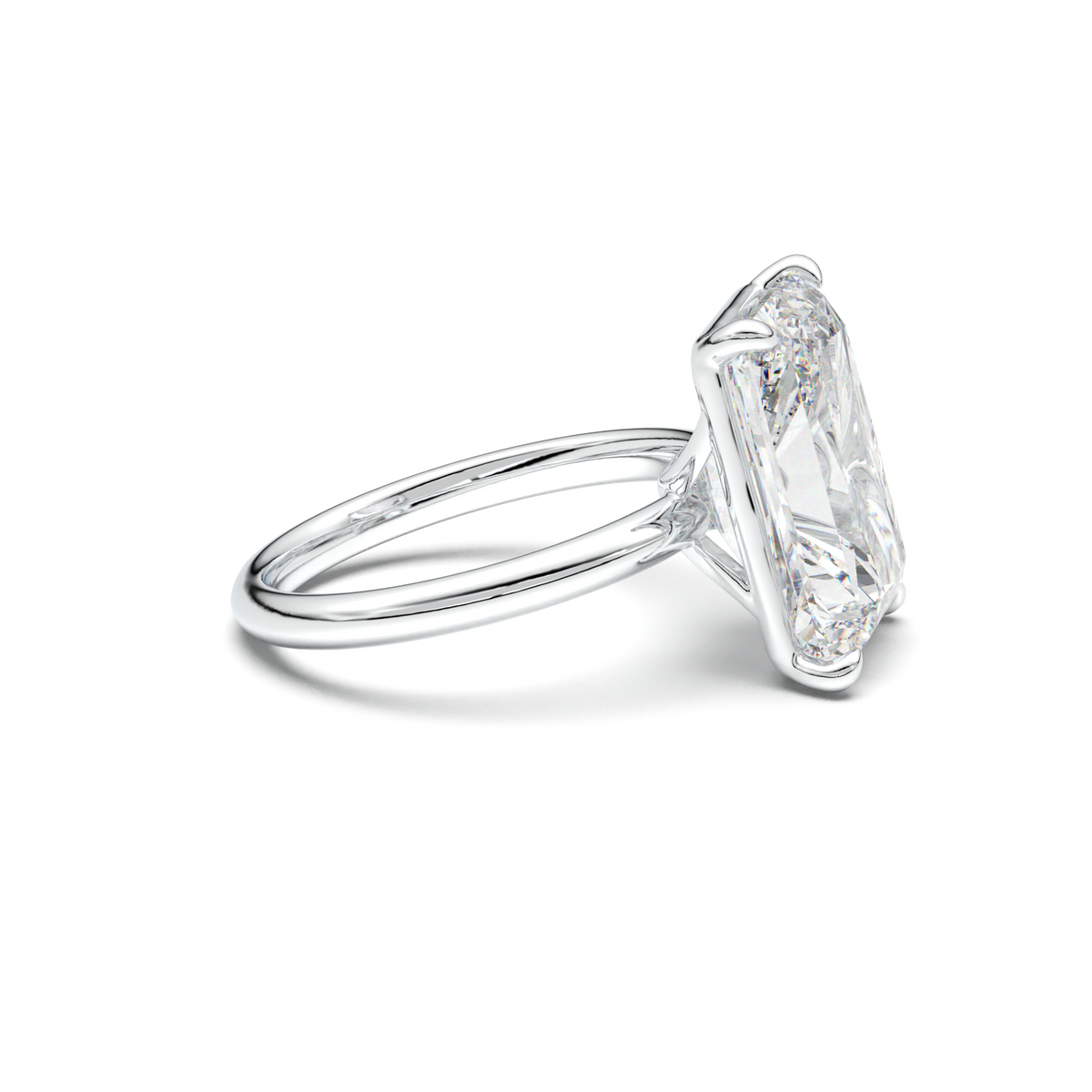Radiant Solitaire Horseshoe Setting Engagement Ring