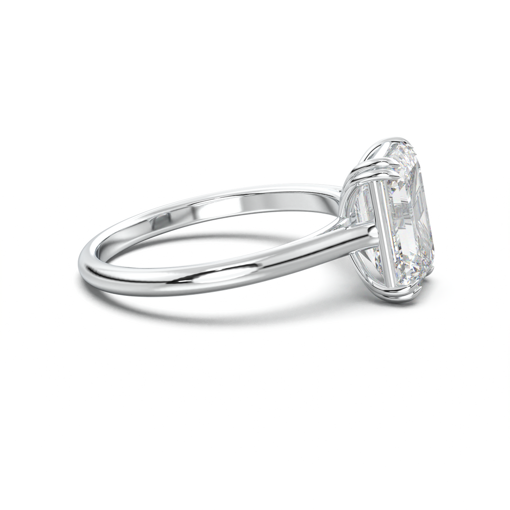 Emerald Solitaire Engagement Ring