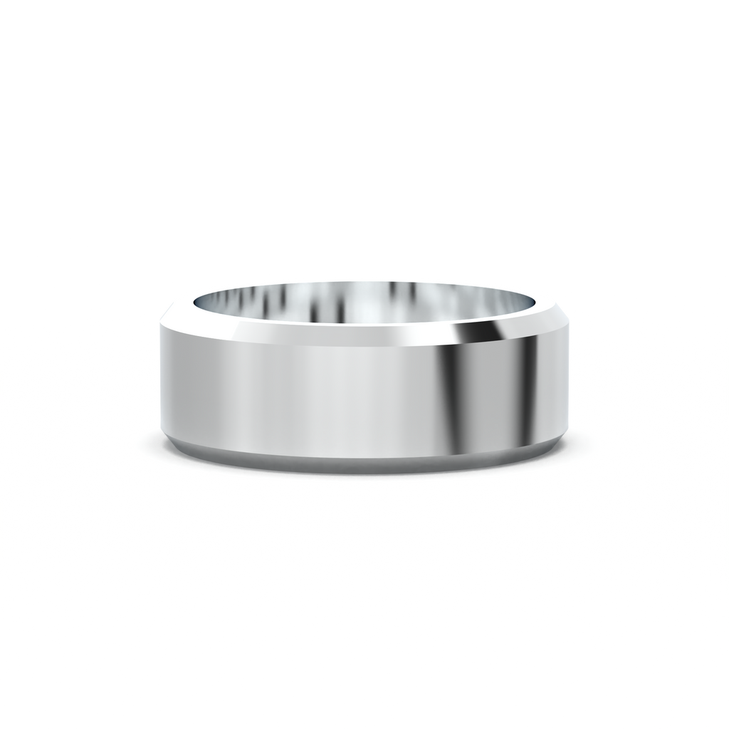 Wide Beveled Men's Band