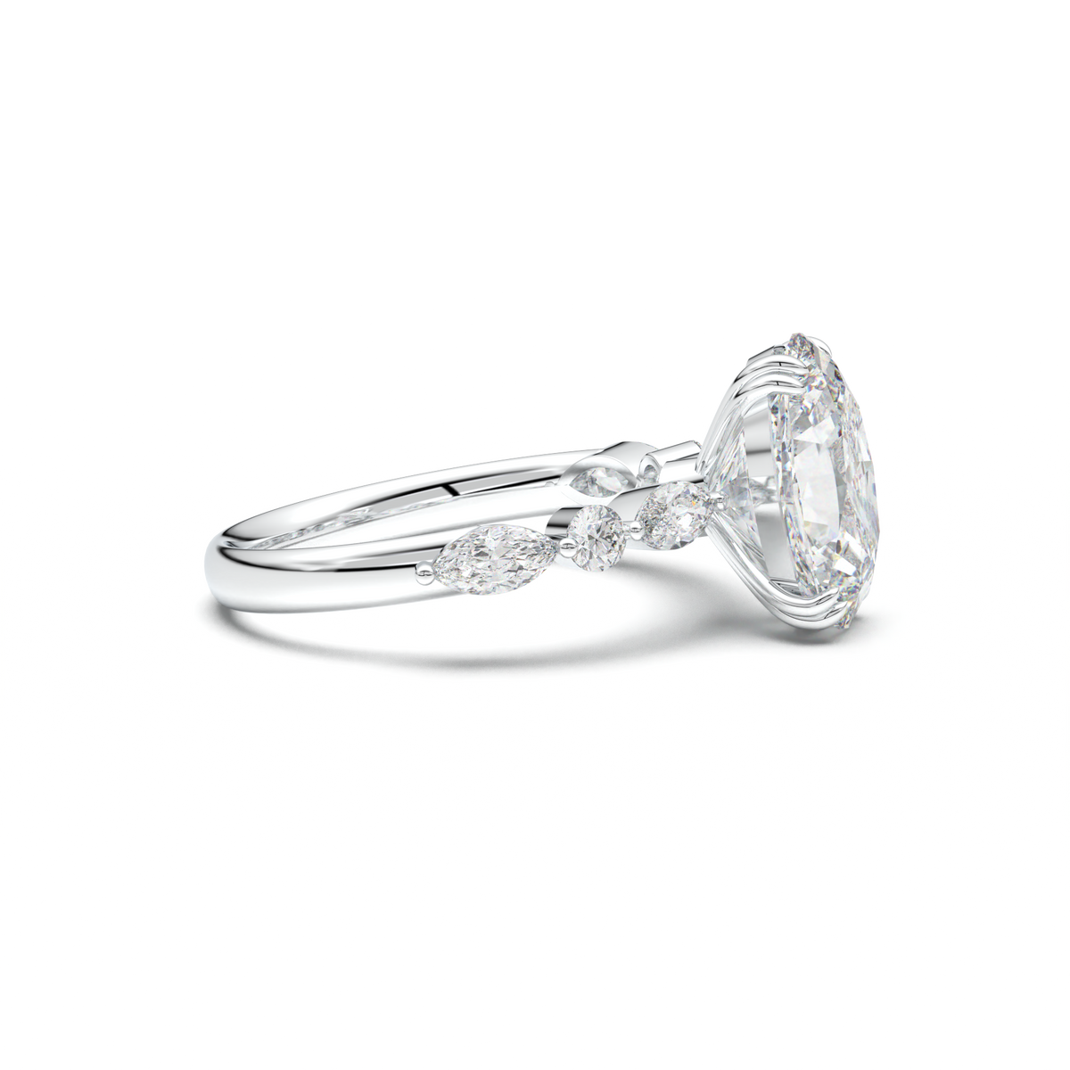 Oval Mixed-Shape Engagement Ring