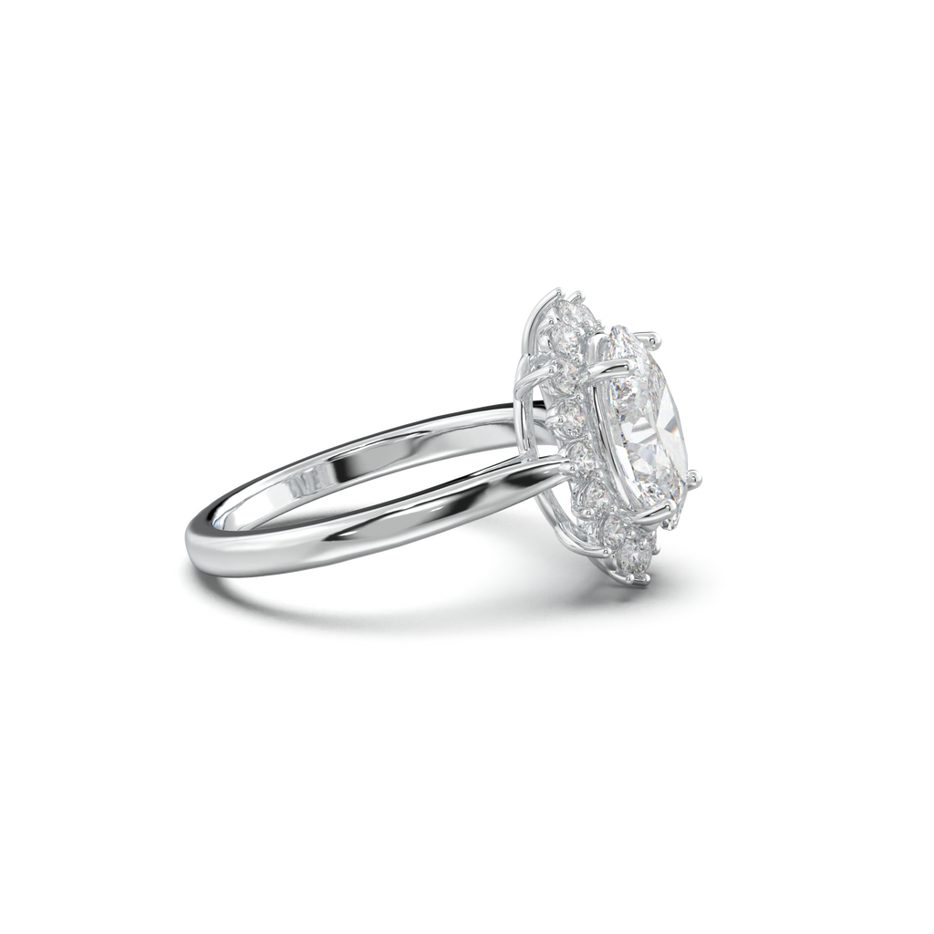 Oval Halo Engagement Ring