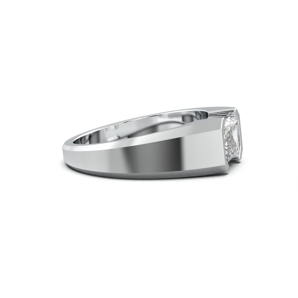 East-West Emerald Men's Ring