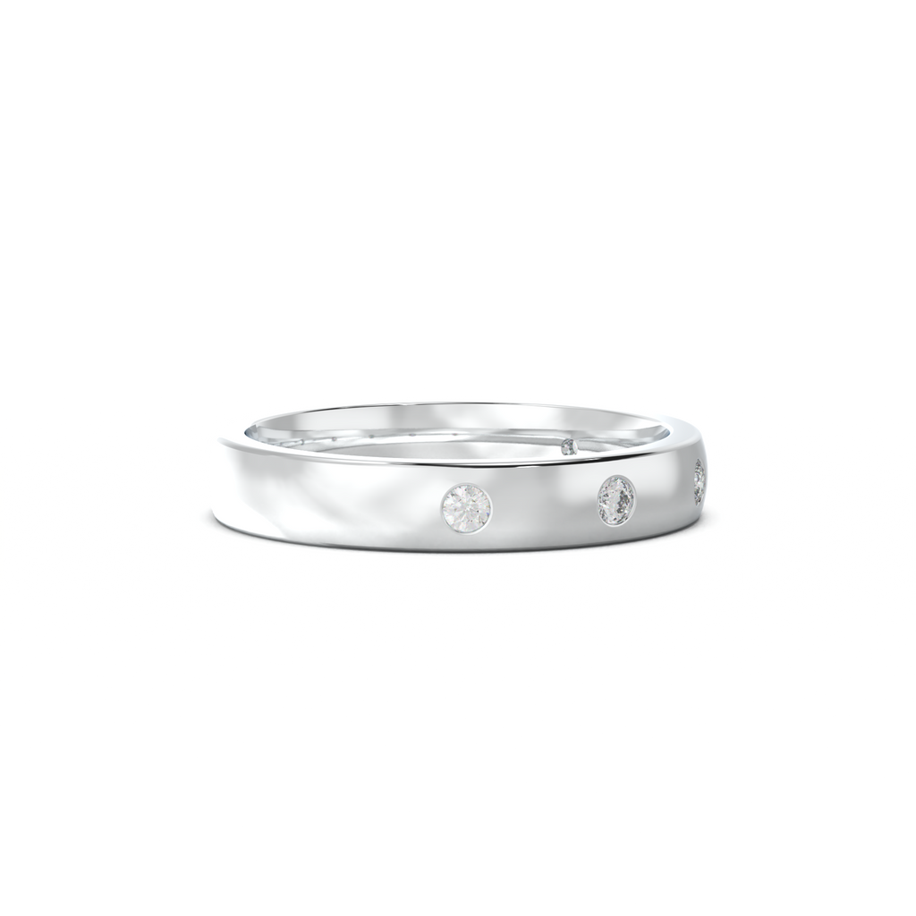 Five-Diamond Flush-Set Men's Band