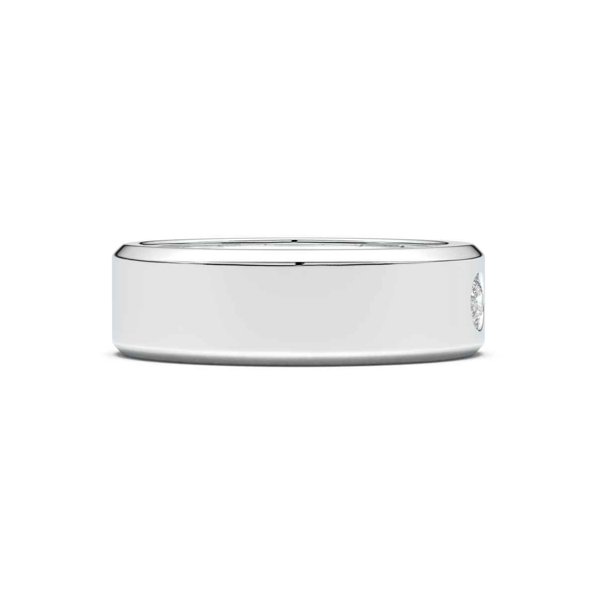 Flush-Set Round Men's Band