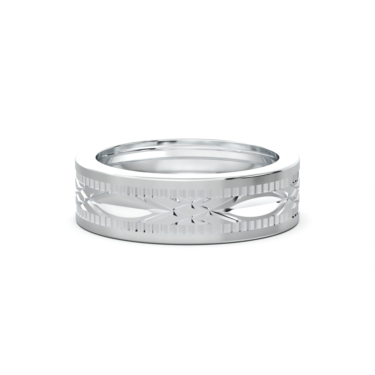 Engraved Geometric Men's Band