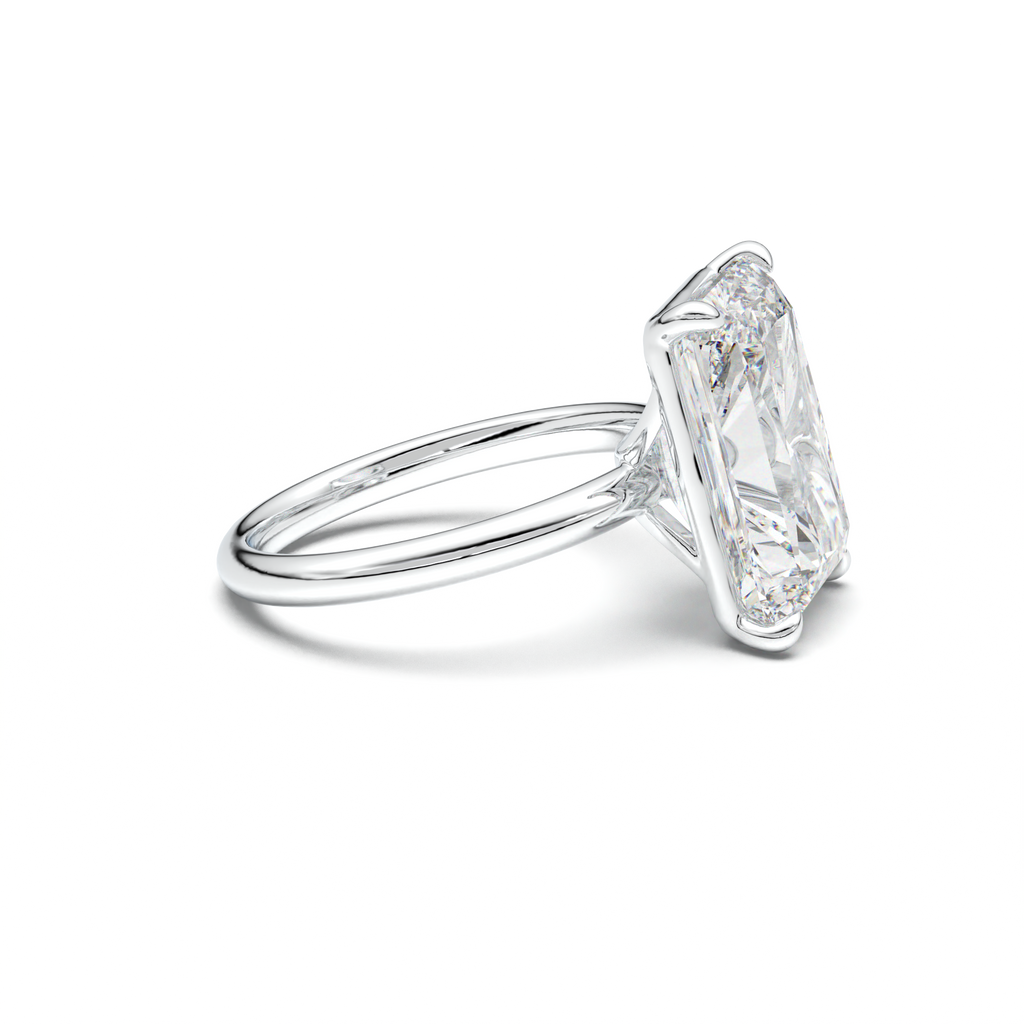 Radiant Solitaire Horseshoe Setting Engagement Ring