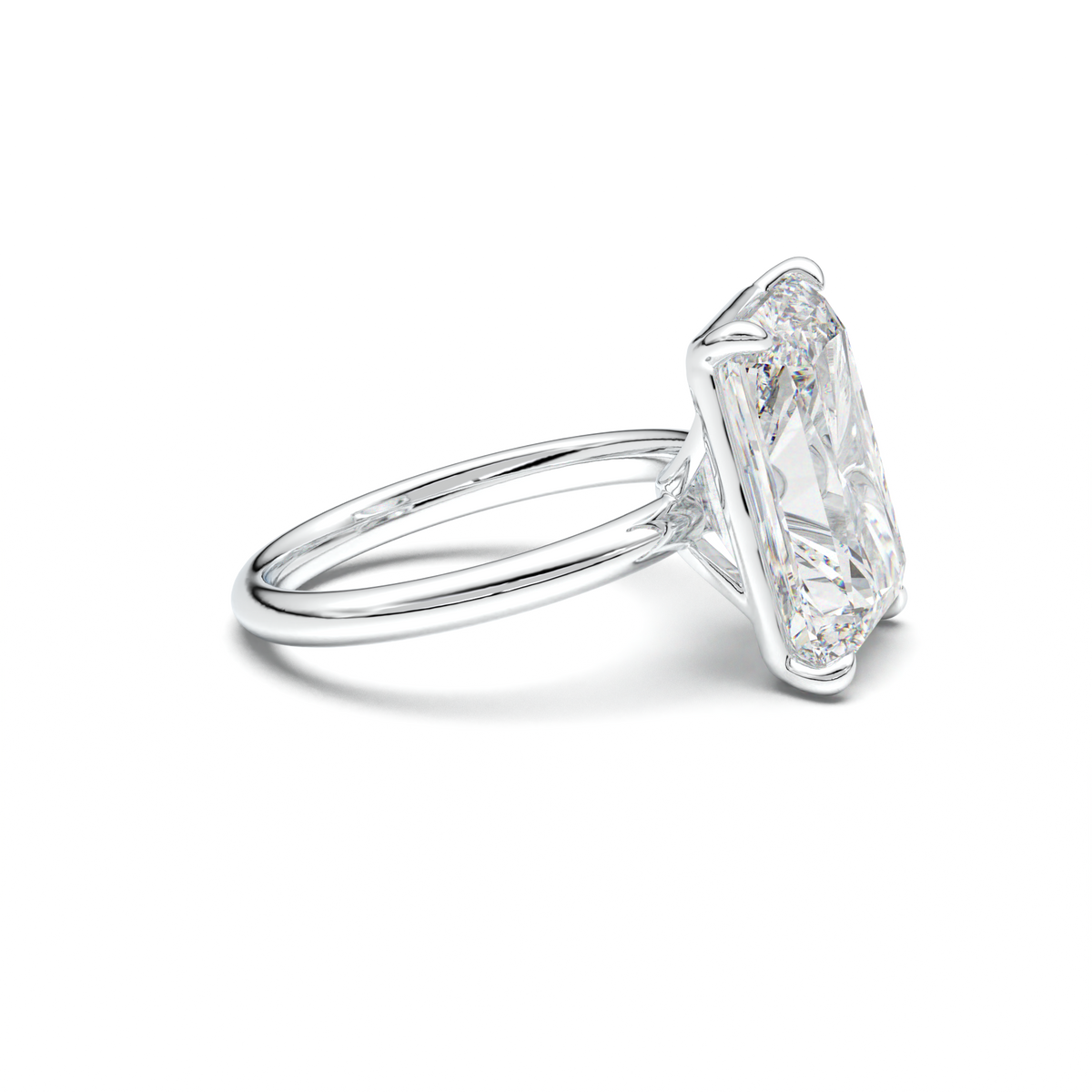 Radiant Solitaire Horseshoe Setting Engagement Ring