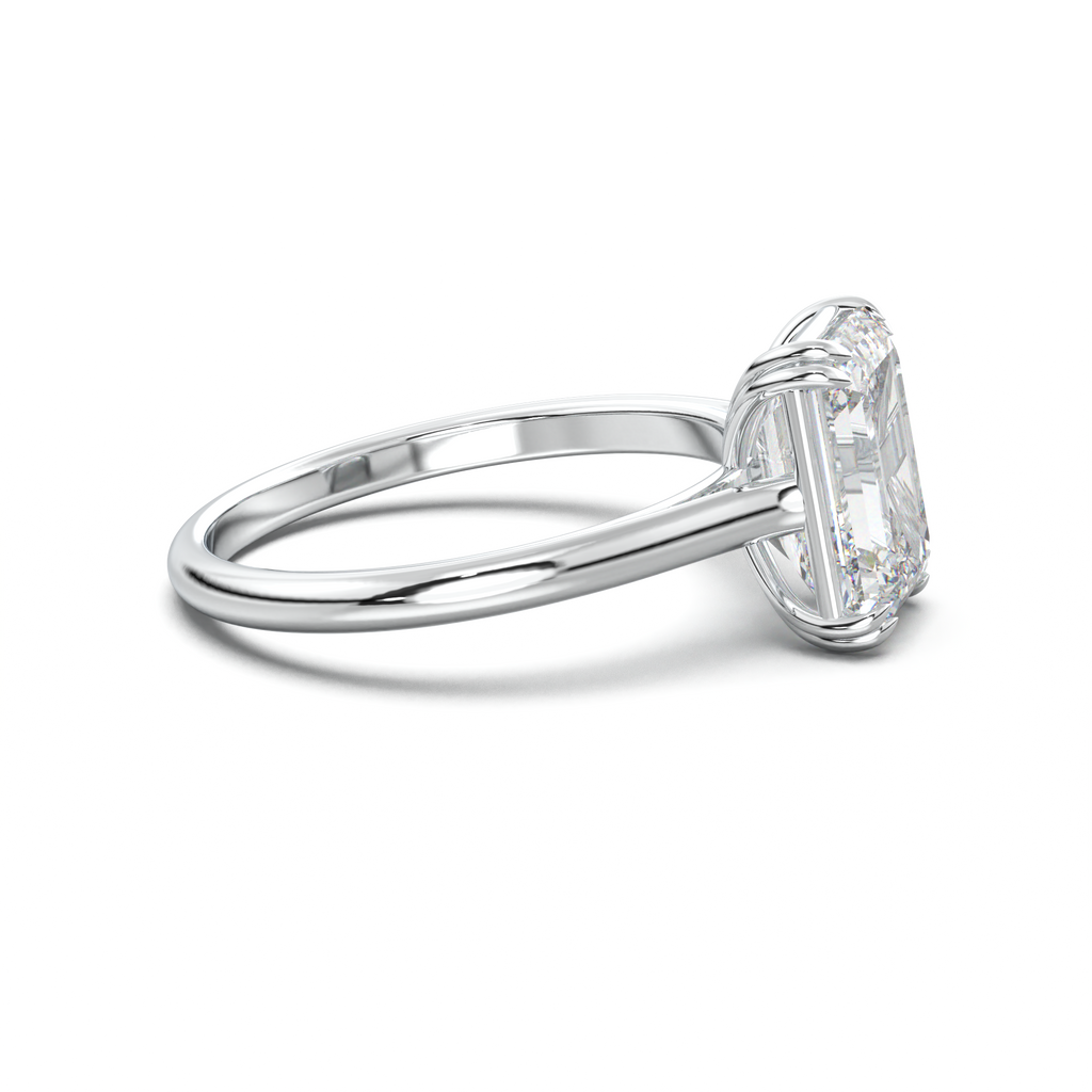 Emerald Solitaire Engagement Ring