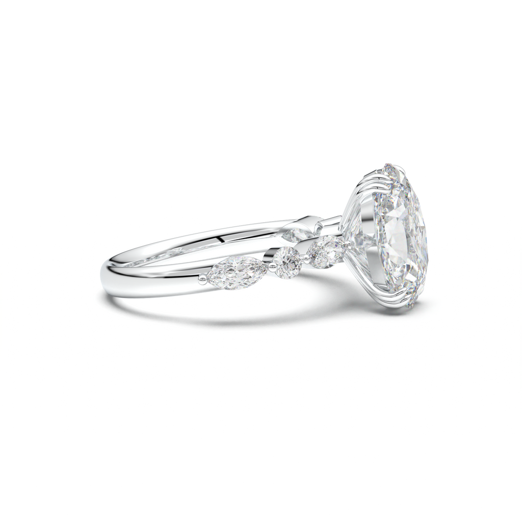Oval Mixed-Shape Engagement Ring