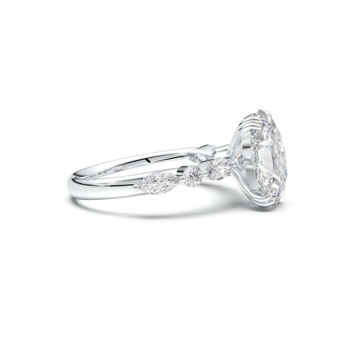 Oval Mixed-Shape Engagement Ring