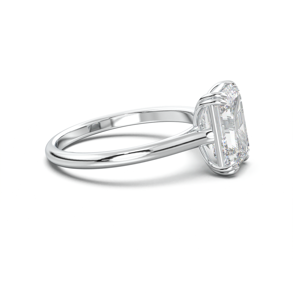 Emerald Solitaire Engagement Ring