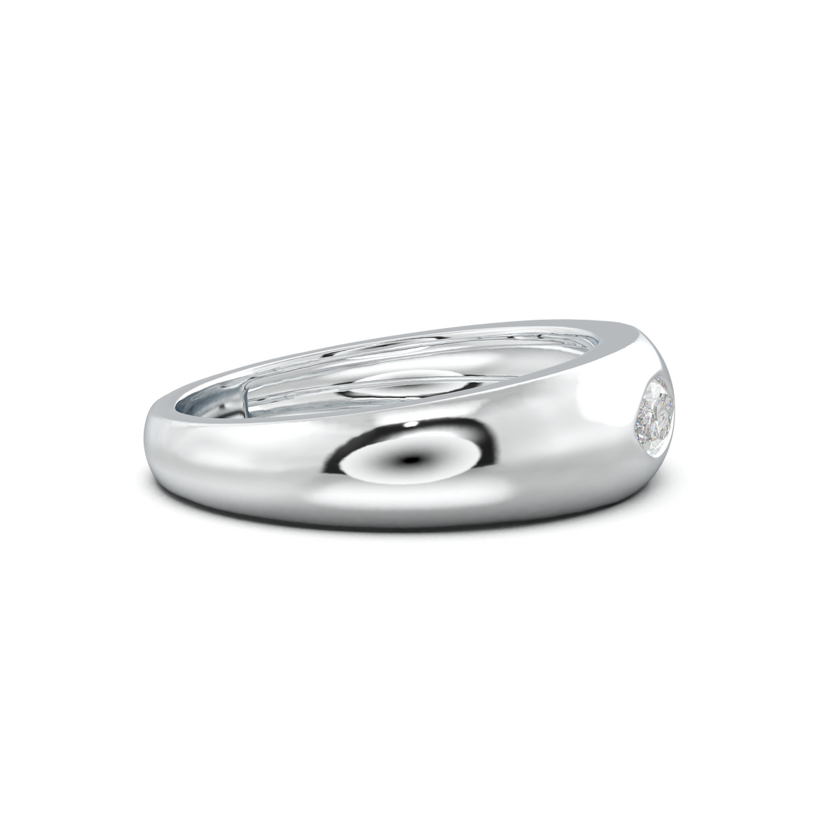 Flush-Set Marquise Men's Band
