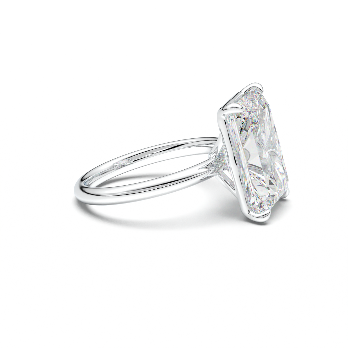 Radiant Solitaire Horseshoe Setting Engagement Ring
