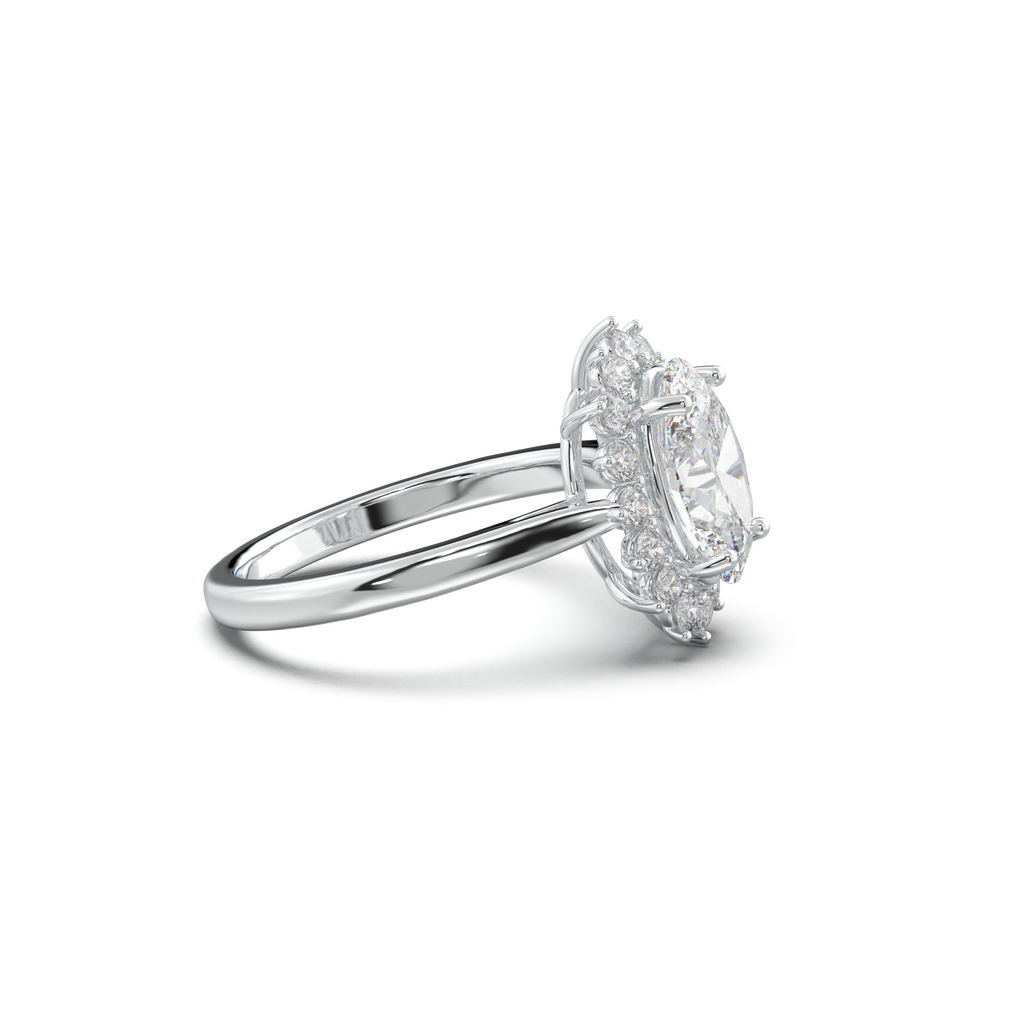 Oval Halo Engagement Ring