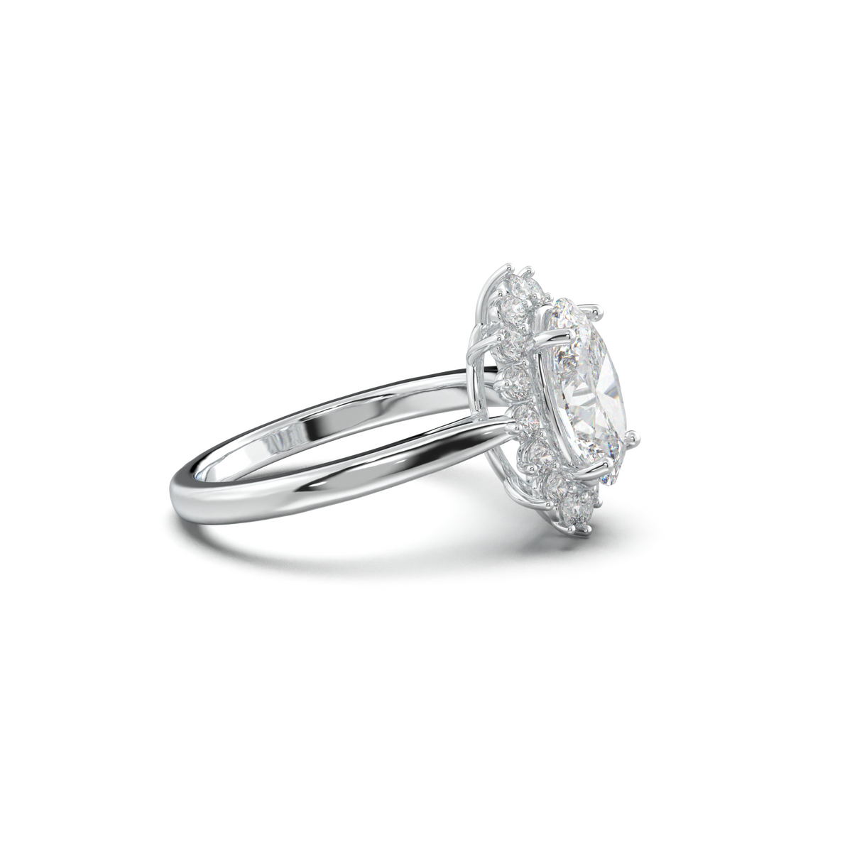 Oval Halo Engagement Ring