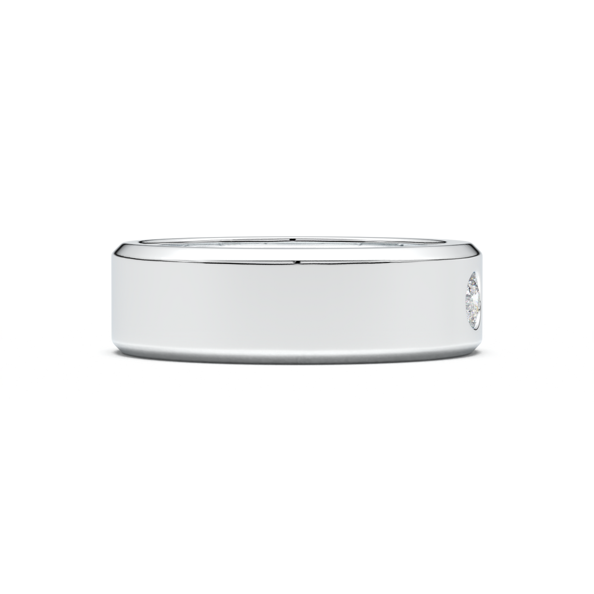 Flush-Set Round Men's Band